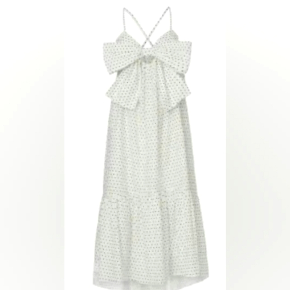 White lakia dot lakia dress size small